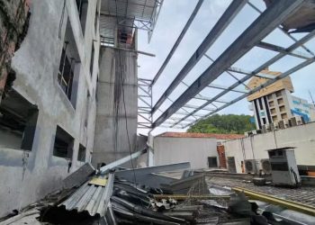 Acidente em obra de hospital de Blumenau deixa um trabalhador morto e 6 feridos